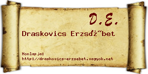 Draskovics Erzsébet névjegykártya