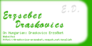 erzsebet draskovics business card
