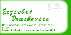 erzsebet draskovics business card